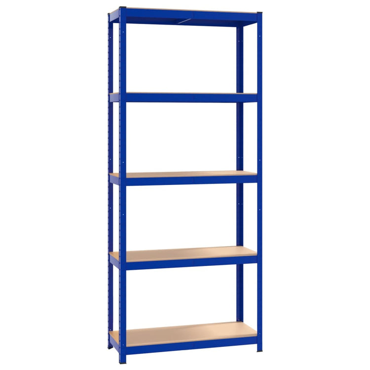 Vidaxl Storage Rack en acier à 5 couches Bleu en bois