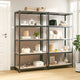 Racks de stockage Vidaxl 5 couches 2 st en acier en bois transformé en bois d'anthracite