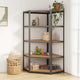 Rack d'angle Vidaxl Robust 5 couches en acier et gris en bois transformé