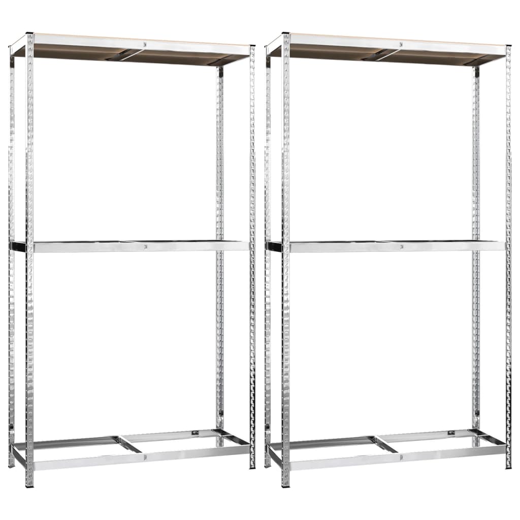 Racks de pneus Vidaxl 2 couches 2 PCS 110x40x180 cm en acier argenté coloré