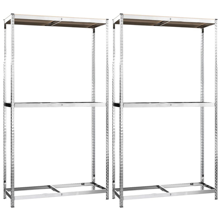 Racks de pneus Vidaxl 2 couches 2 PCS 110x40x180 cm en acier argenté coloré