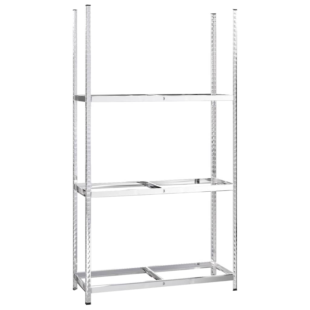 Vidaxl Tire Rack à 3 couches 110x40x200 cm en acier en argent coloré