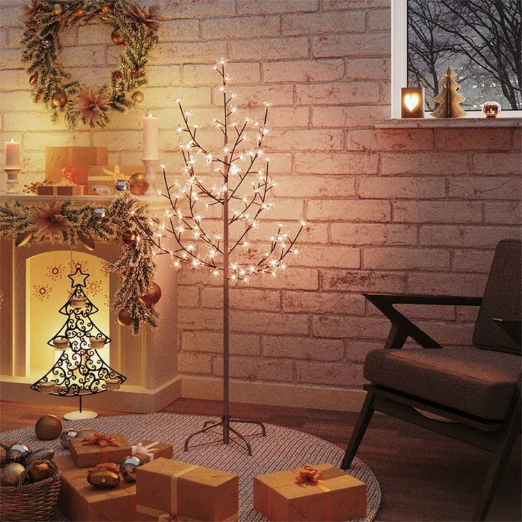 Vidaxl Boom Cherry Blossom 84 LEDS Blanc chaud 120 cm
