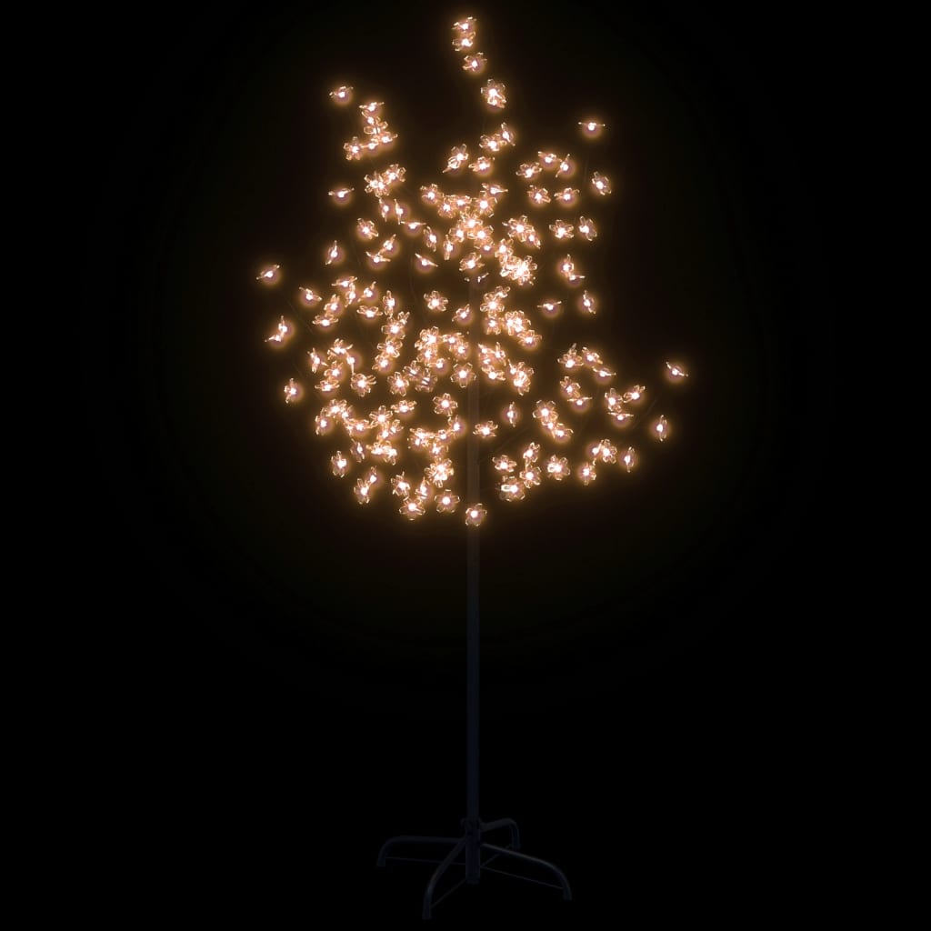 Vidaxl Boom Cherry Blossom 120 LEDS blanc chaud 150 cm