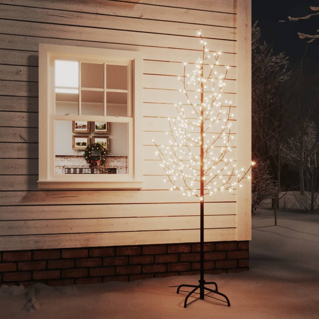 Vidaxl Boom Cherry Blossom 220 LEDS blanc chaud 220 cm