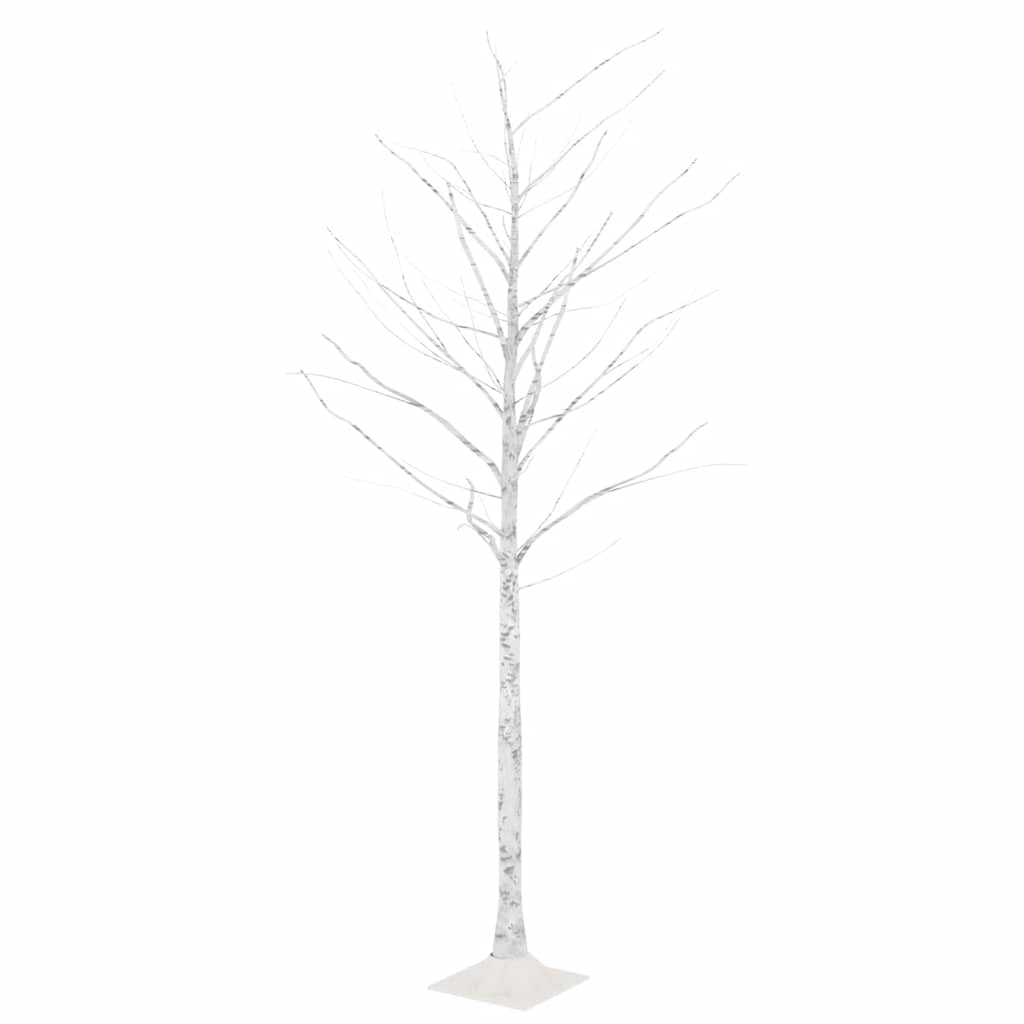 Vidaxl Berkenboom LED 128 LEDS BLANC CHAUD 220 CM BLANC