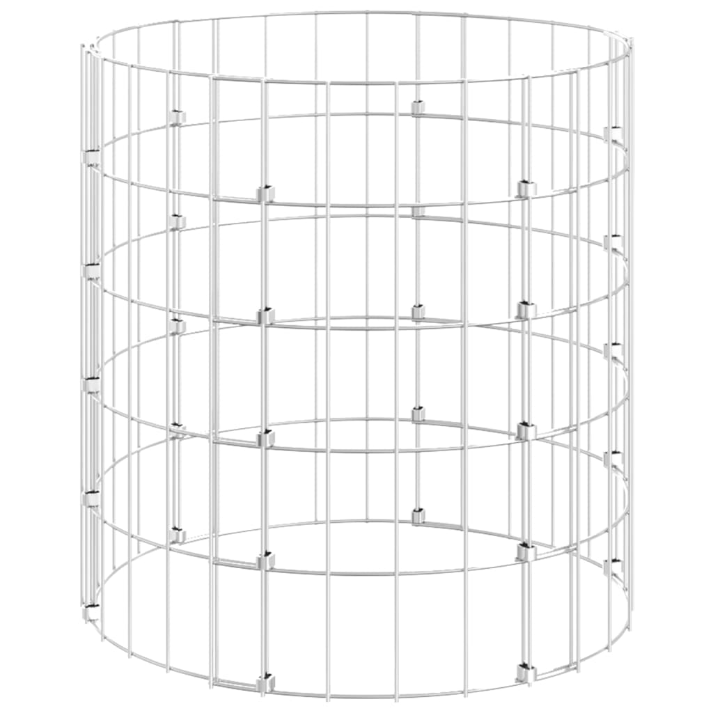 Vidaxl Compost bac Ø50x50 cm acier galvanisé