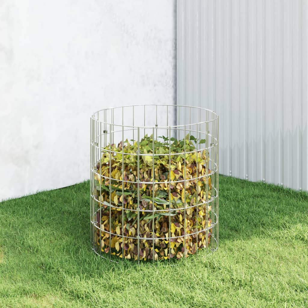 Vidaxl Compost bac Ø50x50 cm acier galvanisé