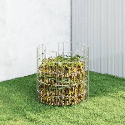 Vidaxl Compost bac Ø50x50 cm acier galvanisé