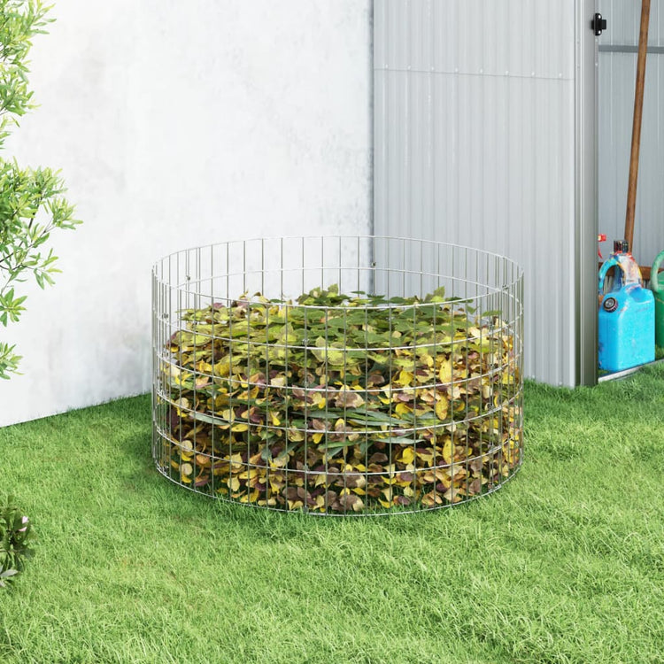 Vidaxx bac à compost ø100x50 cm acier galvanisé