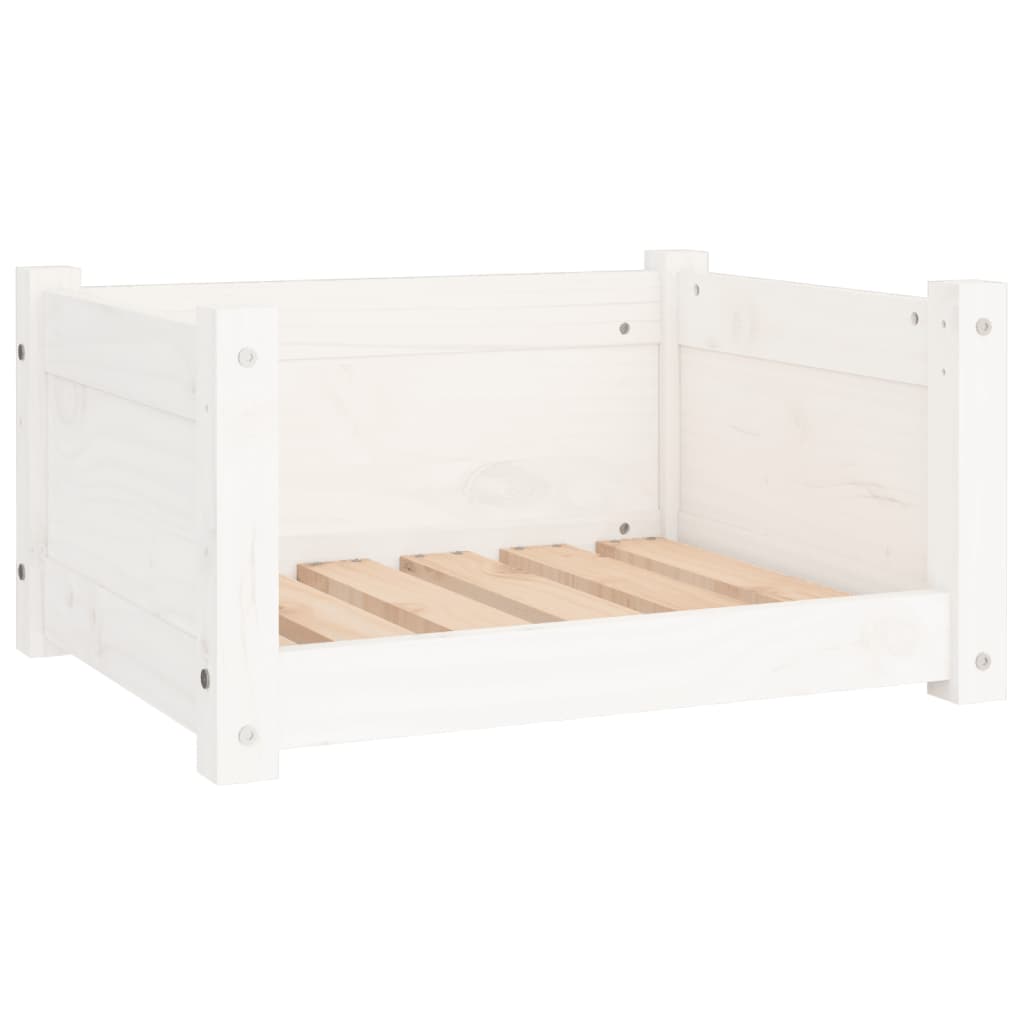 Vidaxl Dog Basket 55.5x45.5x28 cm Pine solide blanc