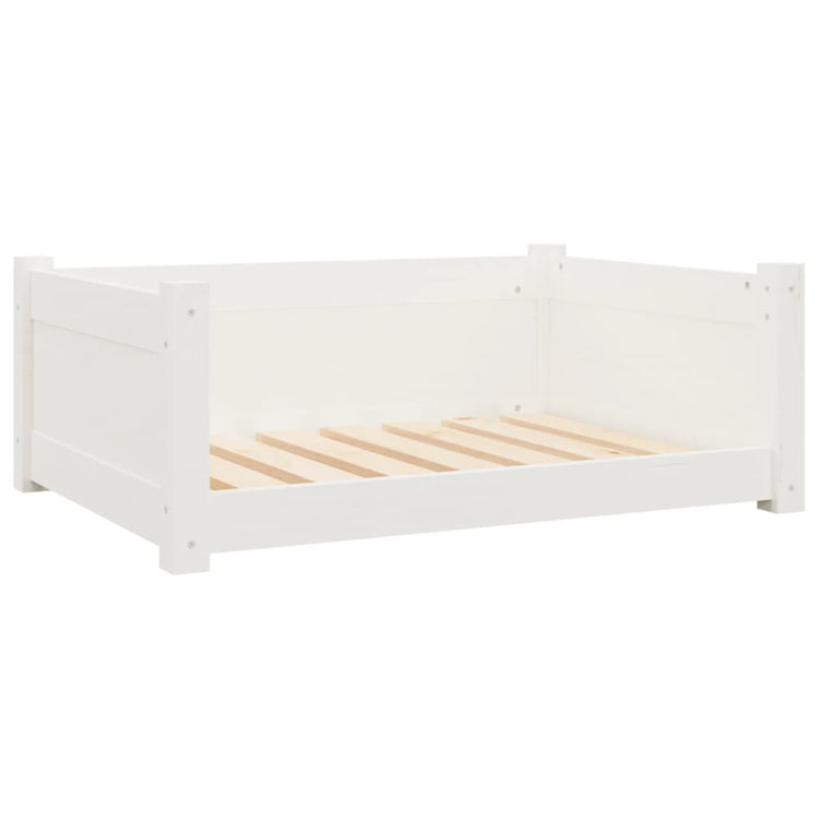 Vidaxl Dog Basket 75.5x55.5x28 cm Pine solide blanc