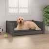 Vidaxl Dog Basket 75.5x55.5x28 cm Gris de pin massif