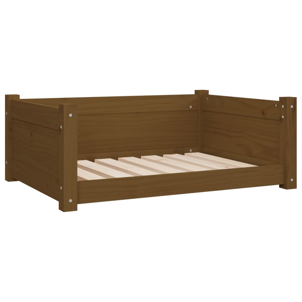 Vidaxl Dog Basket 75.5x55.5x28 cm Pine solide Honey Brown