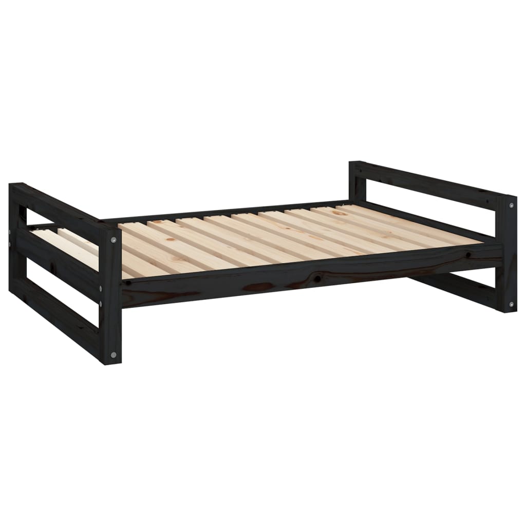 Vidaxl Dog Basket 105.5x75.5x28 cm Pine solide de pin noir