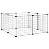 Cage Vidaxl pour animaux de compagnie avec 8 panneaux 35x35 cm en acier noir