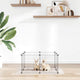 Cage Vidaxl pour animaux de compagnie avec 8 panneaux 35x35 cm en acier noir