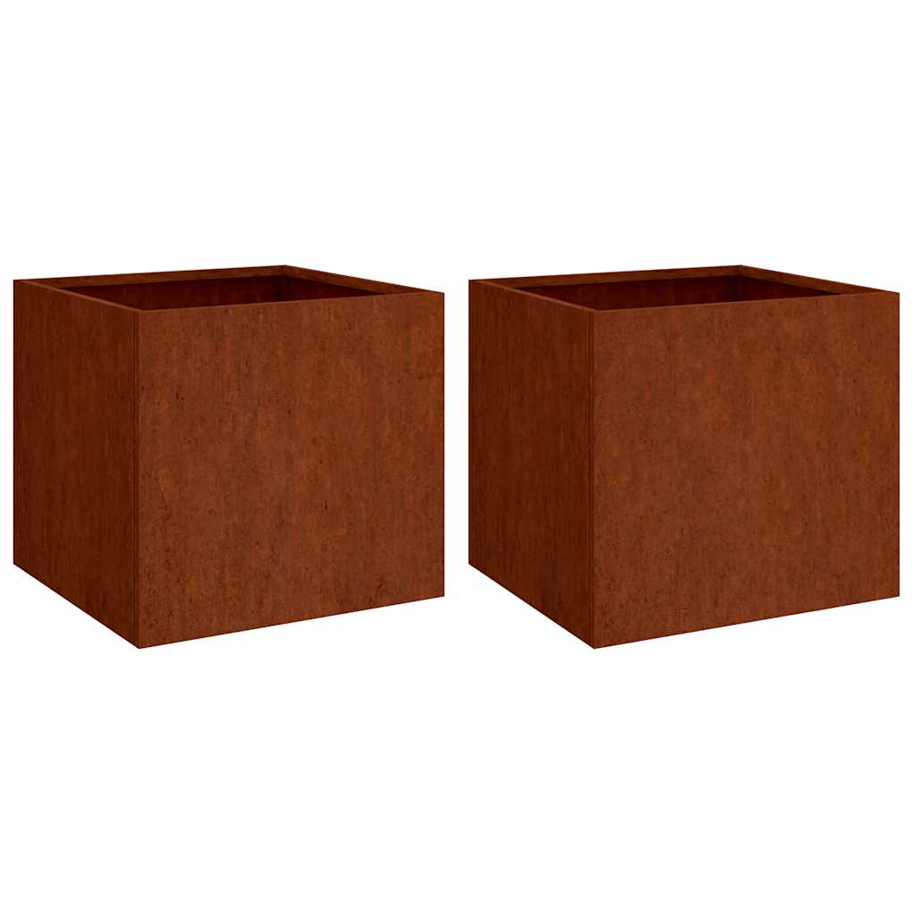 Vidaxl Planters 2 ST 32x30x29 cm Cortenstaal
