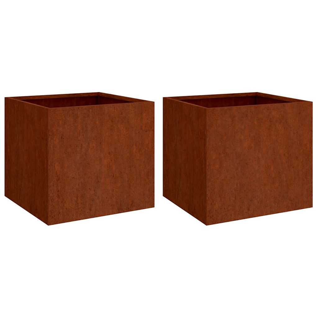 Vidaxl Planters 2 ST 49x47x46 cm Cortenstaal