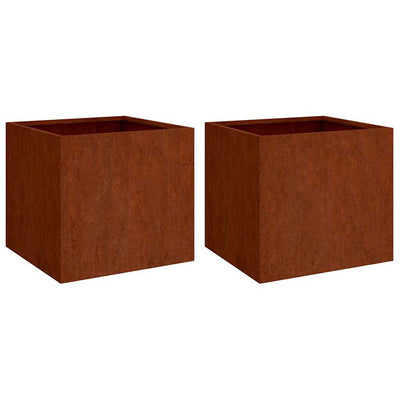 Vidaxl Planters 2 ST 49x47x46 cm Cortenstaal