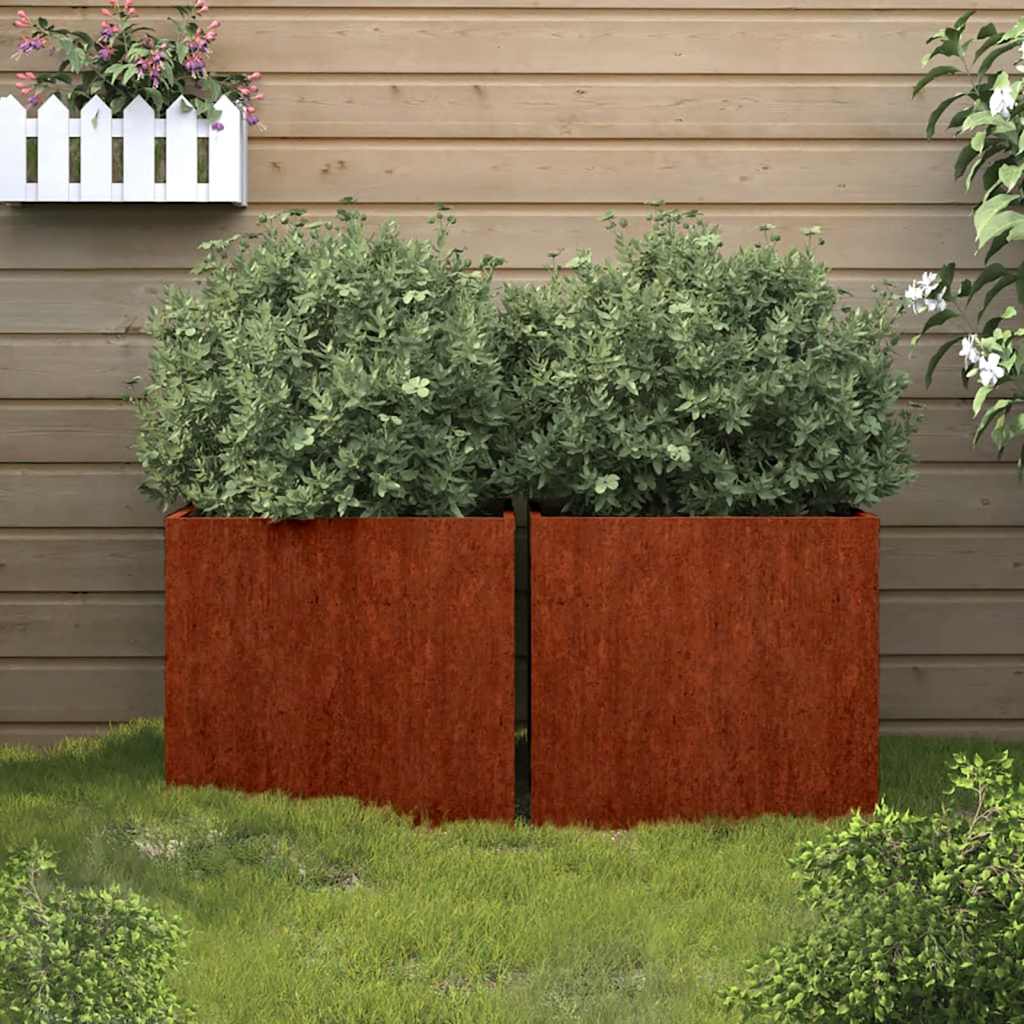 Vidaxl Planters 2 ST 49x47x46 cm Cortenstaal
