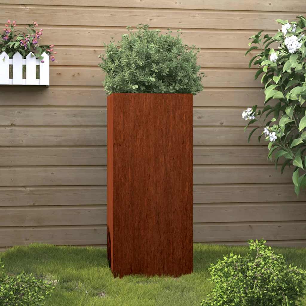 Vidaxl planteur 32x29x75 cm Cortenstaal