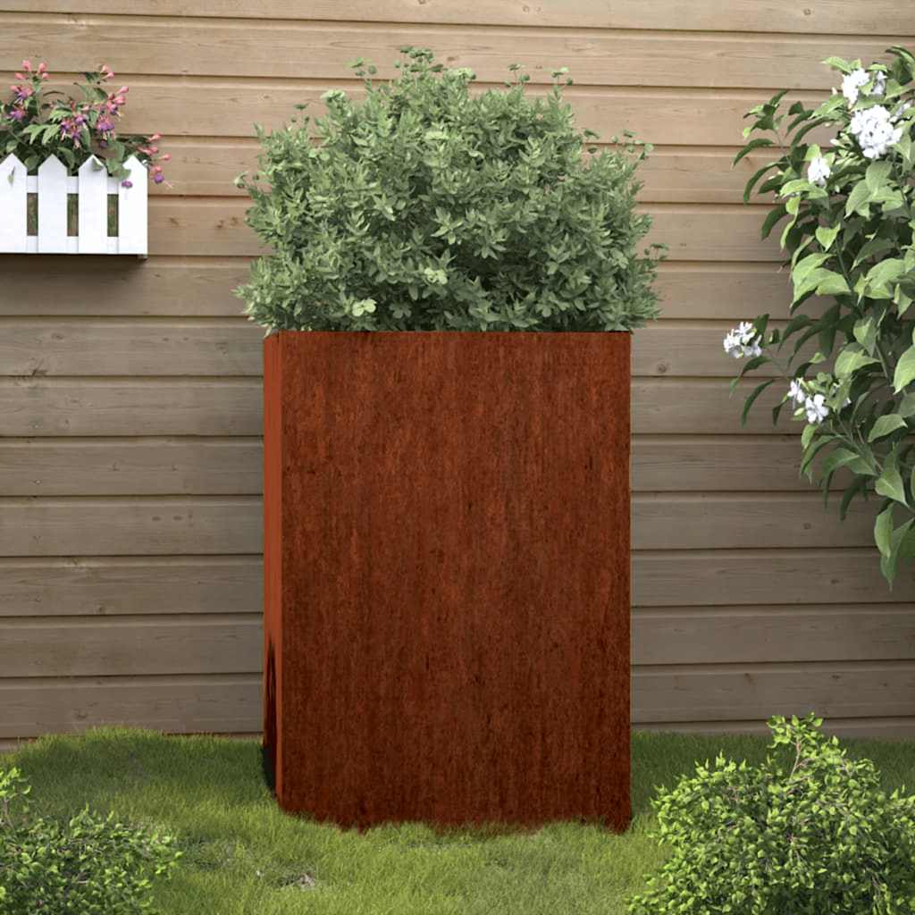 Vidaxl planteur 52x48x75 cm Cortenstaal
