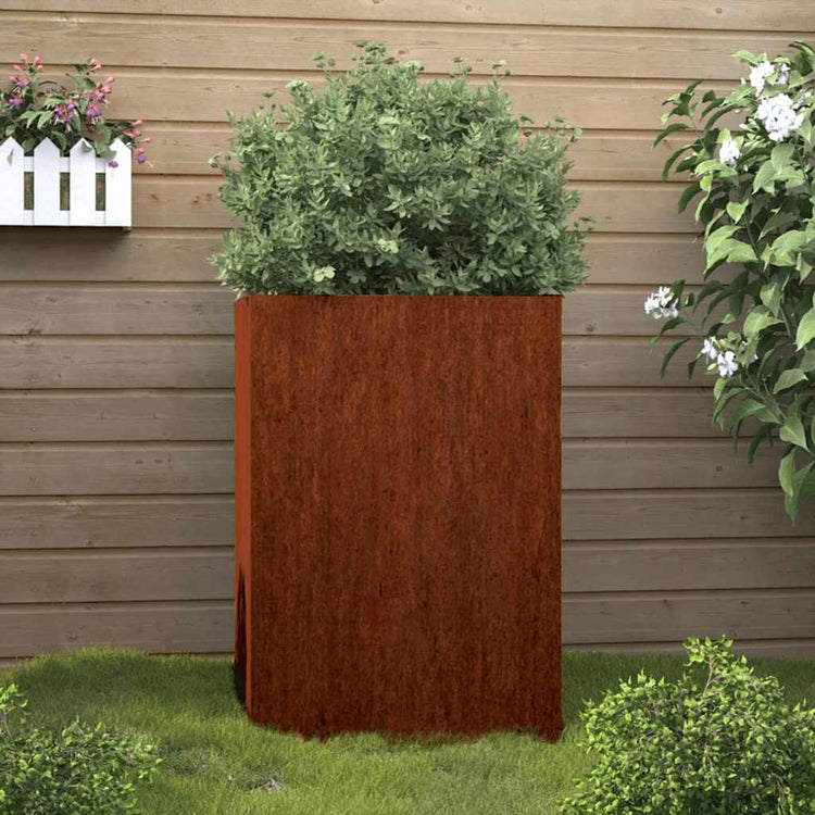 Vidaxl planteur 52x48x75 cm Cortenstaal