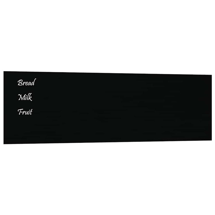 Carte magnétique vidaxl pour le mur 100x30 cm en verre durci noir