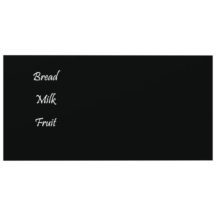 Carte magnétique vidaxl pour le mur 40x20 cm en verre durci noir