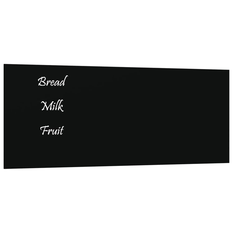 Carte magnétique vidaxl pour le mur 50x20 cm en verre durci noir
