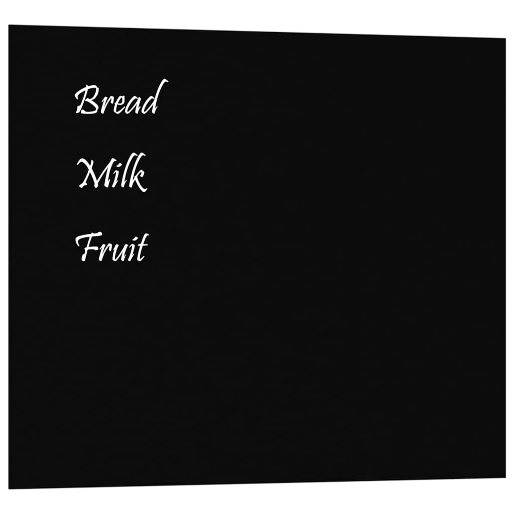 Carte magnétique vidaxl pour le mur 60x50 cm en verre durci noir