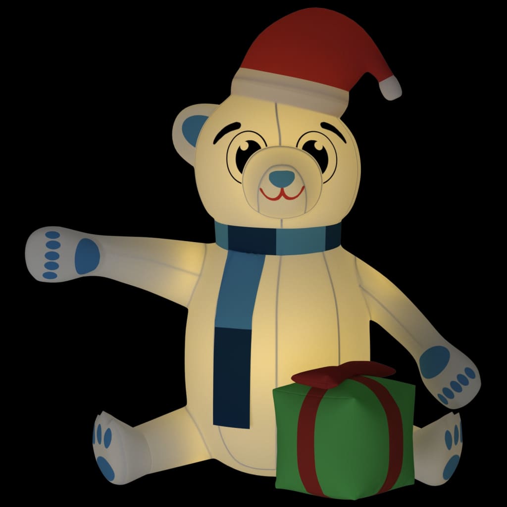 Vidaxl Christmas Bear avec les LED gonflables 180 cm