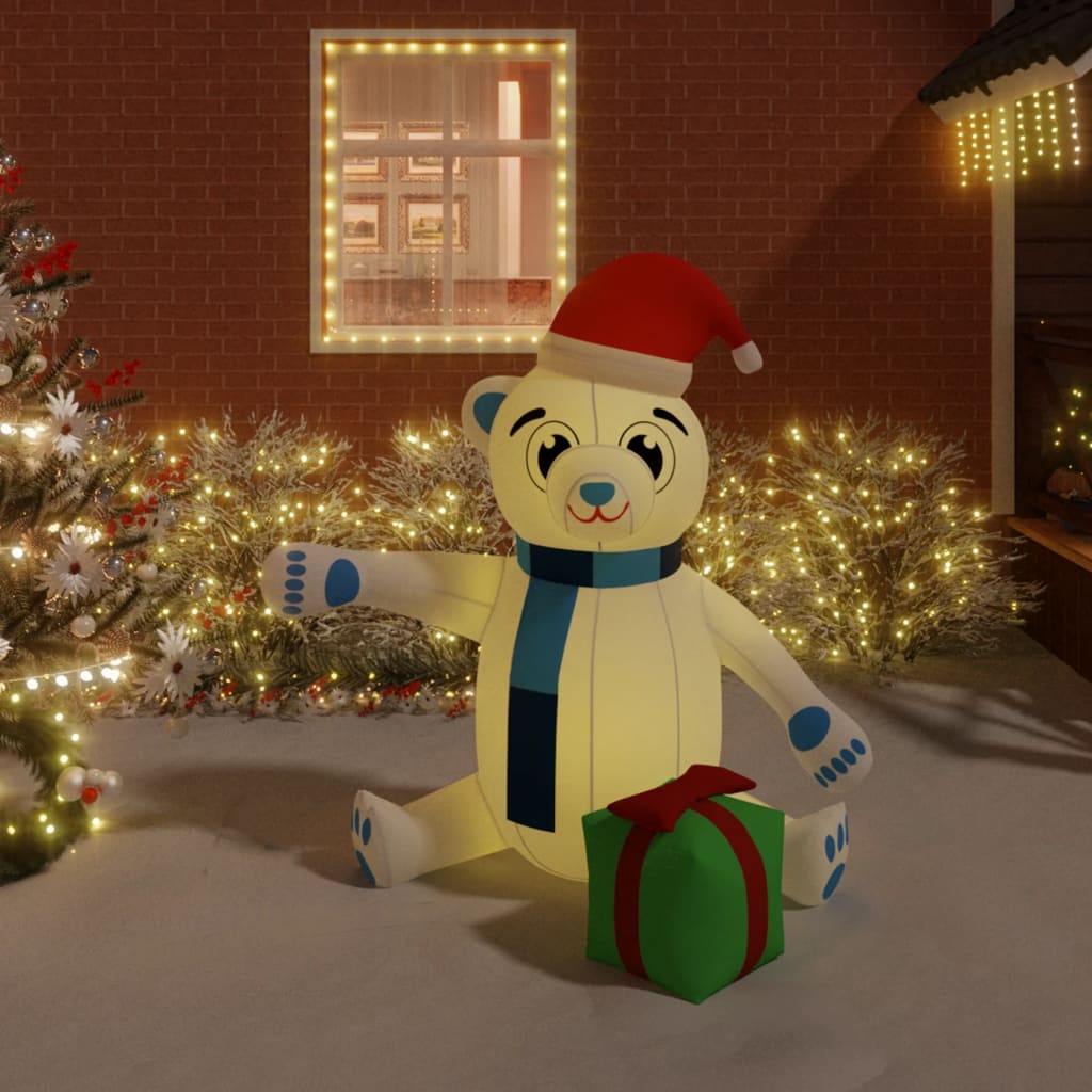 Vidaxl Christmas Bear avec les LED gonflables 180 cm