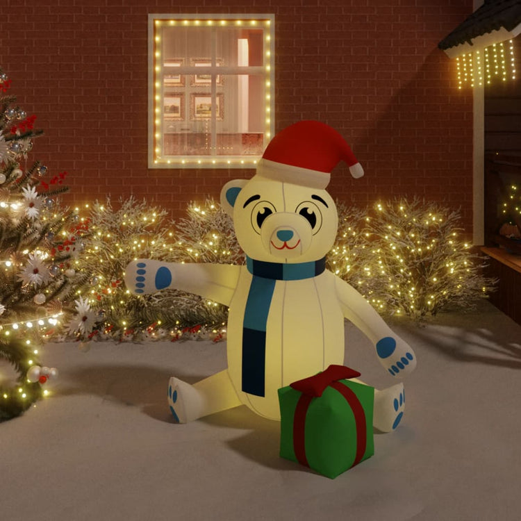 Vidaxl Christmas Bear avec les LED gonflables 180 cm