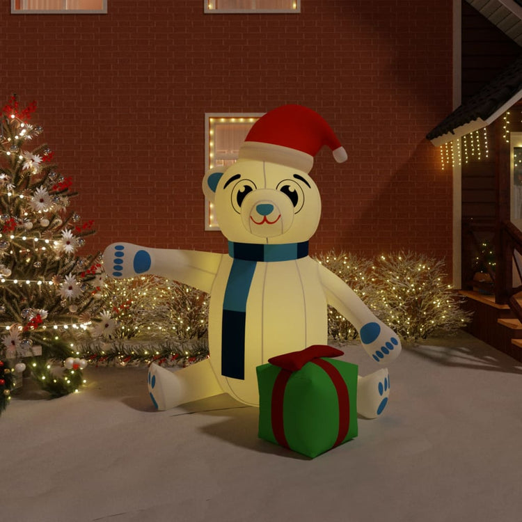 Vidaxl Christmas Bear avec les LED gonflables 240 cm