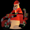 Vidaxl Santa gonflable LED 156 cm