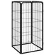Vidaxl Dog Kennel 4 panneaux 50 x 100 cm en poudre et en acier noir