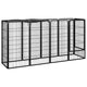 Vidaxl Dog Kennel 10 panneaux 50 x 100 cm en poudre et en acier noir