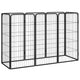 Vidaxl Dog Kennel 8 panneaux 50x100 cm en poudre - acier en acier noir