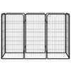 Vidaxl Dog Kennel 8 panneaux 50x100 cm en poudre - acier en acier noir