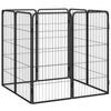 Vidaxl Dog Kennel 8 panneaux 50x100 cm en poudre - acier en acier noir