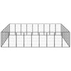 Vidaxl Dog Kennel 32 panneaux 50 x 100 cm en poudre en acier noir