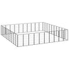 Vidaxl Dog Kennel 40 panneaux 50 x 100 cm en poudre et en acier noir