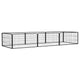 Vidaxl Dog Kennel 8 panneaux 100x50 cm en poudre - en acier noir