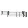 Vidaxl Dog Kennel 12 panneaux 100x50 cm en poudre - en acier noir