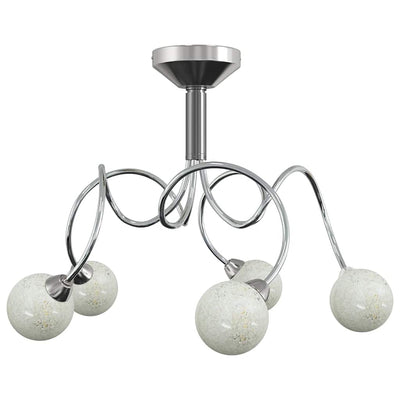Vidaxl plafond avec des boules en verre autour de 5xg9