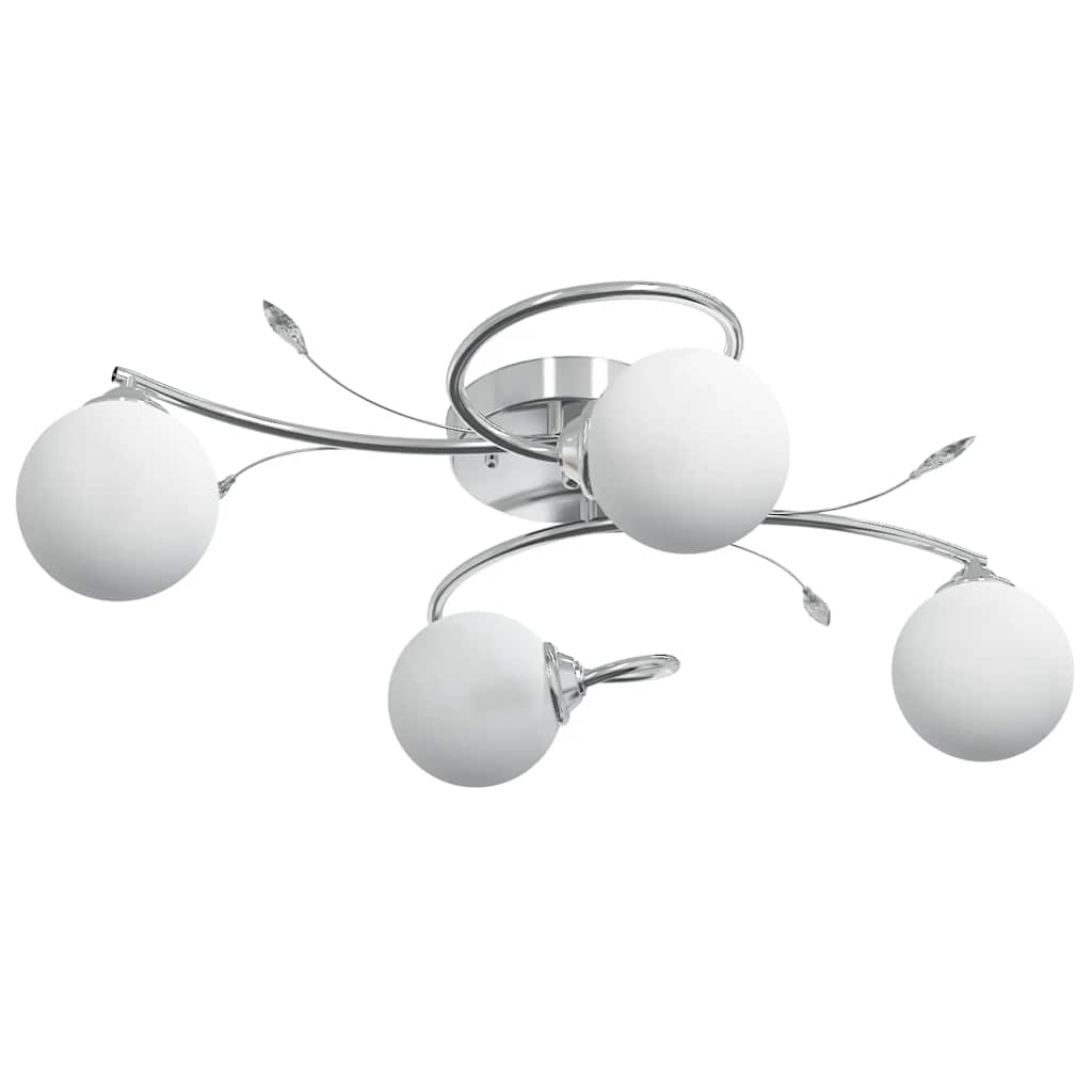 Vidaxl plafond avec des boules en verre autour de 4xg9