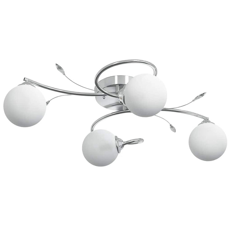 Vidaxl plafond avec des boules en verre autour de 4xg9