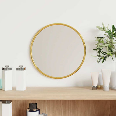 Miroir mural vidaxl autour de Ø20 cm de couleur or